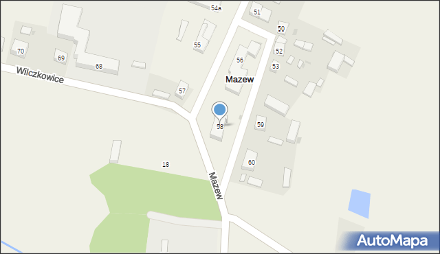 Mazew, Mazew, 58, mapa Mazew