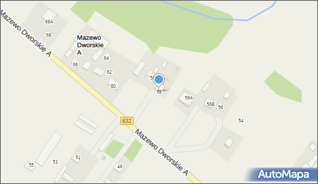 Mazewo Dworskie A, Mazewo Dworskie A, 58, mapa Mazewo Dworskie A