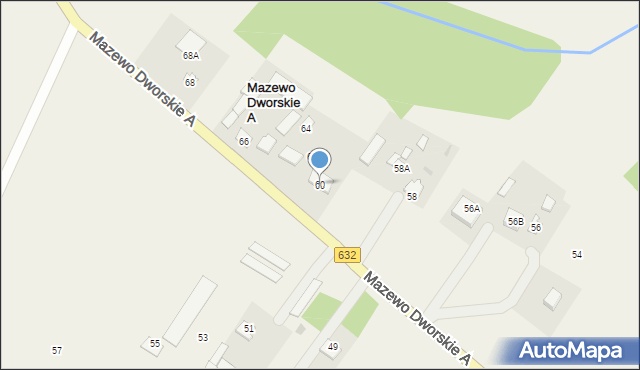 Mazewo Dworskie A, Mazewo Dworskie A, 60, mapa Mazewo Dworskie A