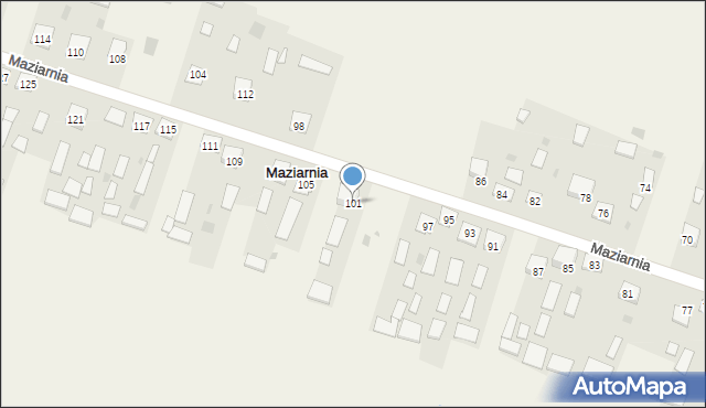 Maziarnia, Maziarnia, 101, mapa Maziarnia