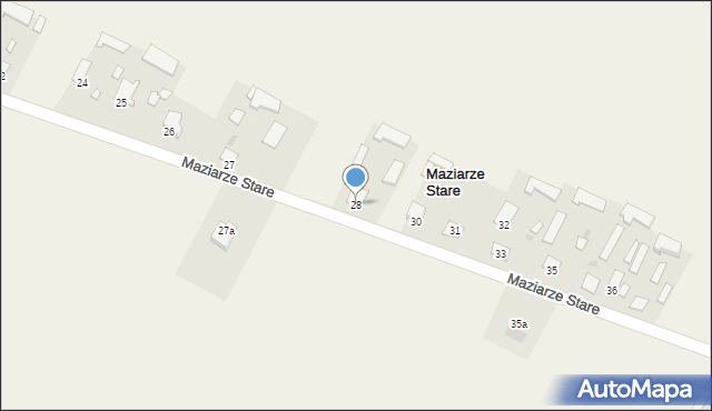 Maziarze Stare, Maziarze Stare, 28, mapa Maziarze Stare