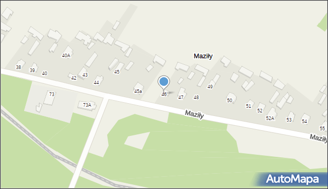 Maziły, Maziły, 46, mapa Maziły