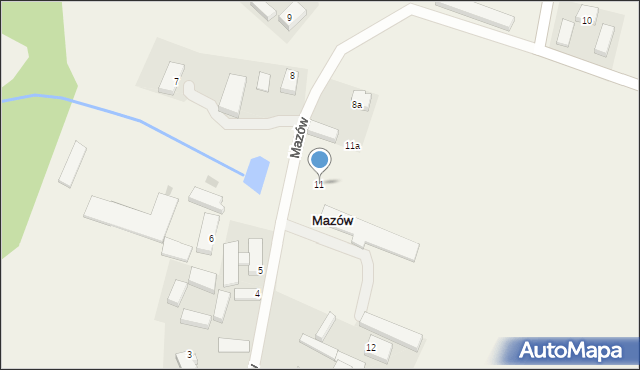 Mazów, Mazów, 11, mapa Mazów