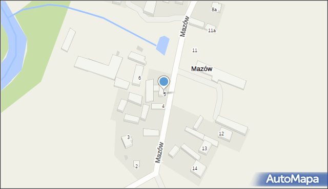 Mazów, Mazów, 5, mapa Mazów