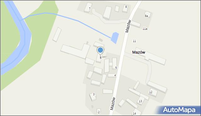 Mazów, Mazów, 6, mapa Mazów