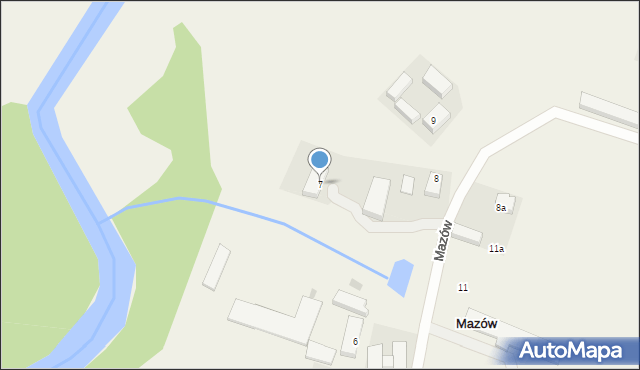 Mazów, Mazów, 7, mapa Mazów