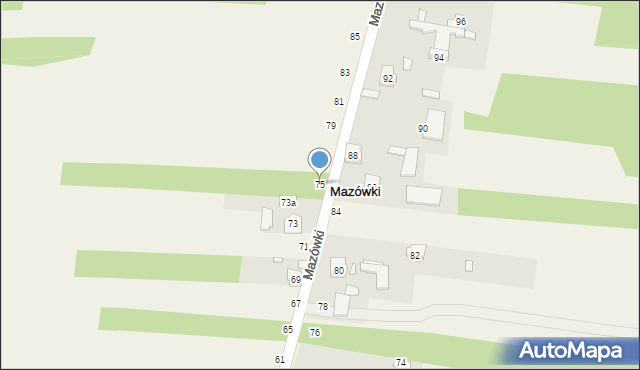 Mazówki, Mazówki, 75, mapa Mazówki