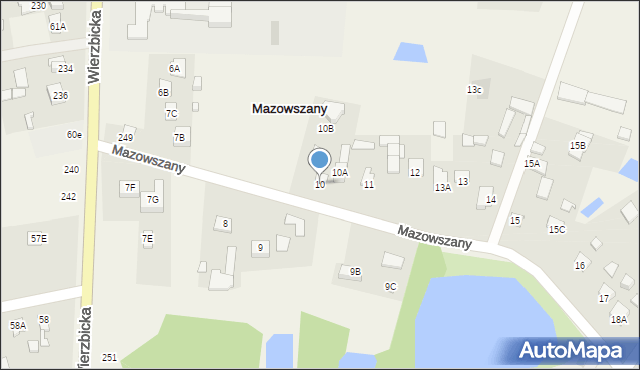 Mazowszany, Mazowszany, 10, mapa Mazowszany