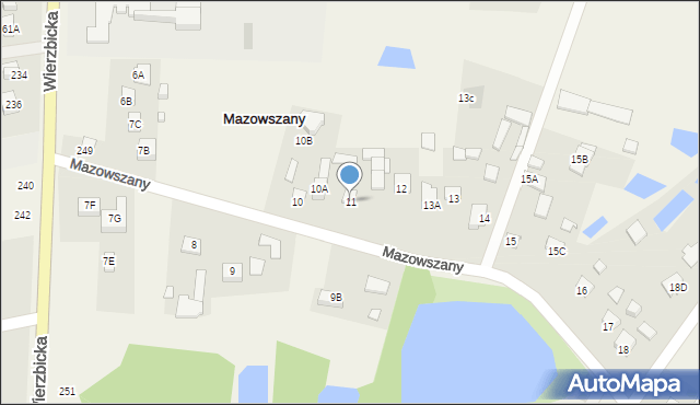 Mazowszany, Mazowszany, 11, mapa Mazowszany