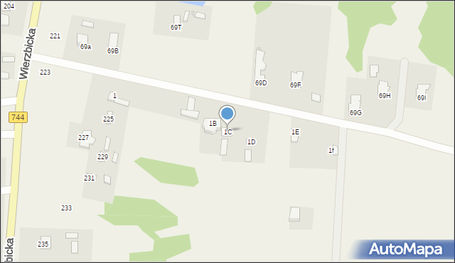 Mazowszany, Mazowszany, 1C, mapa Mazowszany