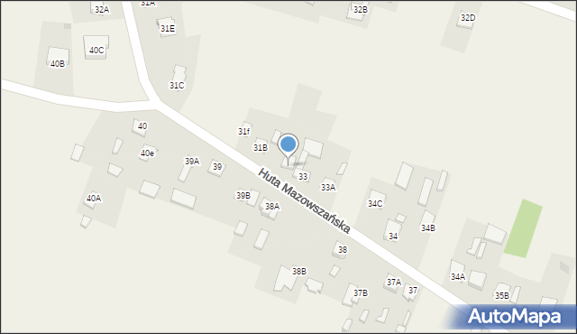 Mazowszany, Mazowszany, 33B, mapa Mazowszany