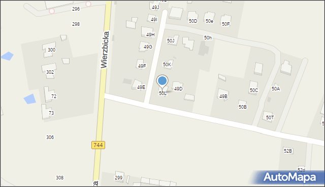 Mazowszany, Mazowszany, 50L, mapa Mazowszany