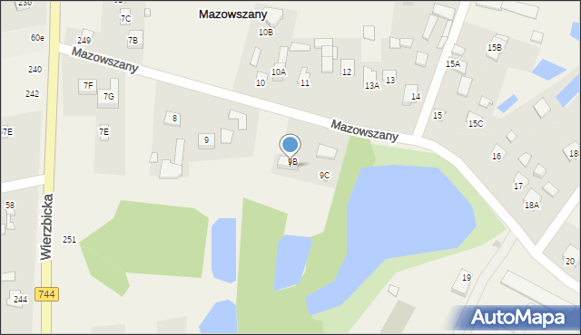 Mazowszany, Mazowszany, 9d, mapa Mazowszany