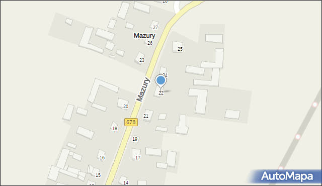 Mazury, Mazury, 22, mapa Mazury