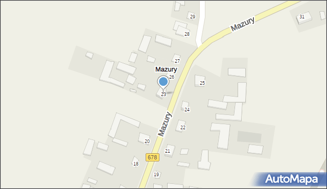 Mazury, Mazury, 23, mapa Mazury