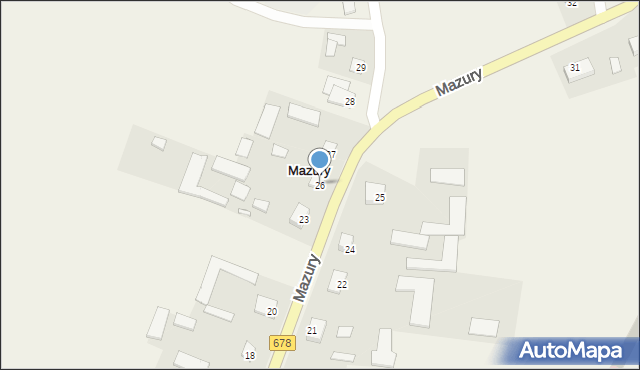 Mazury, Mazury, 26, mapa Mazury