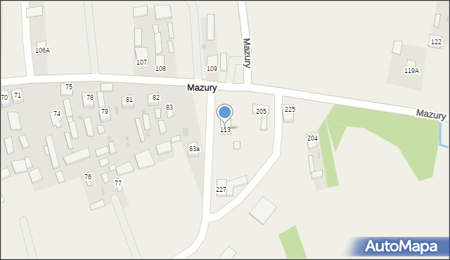 Mazury, Mazury, 113, mapa Mazury