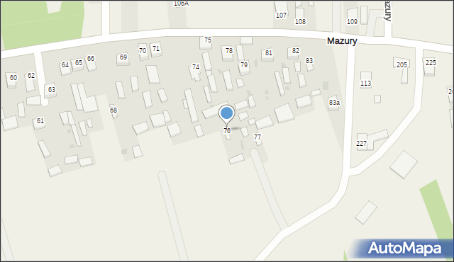 Mazury, Mazury, 76, mapa Mazury