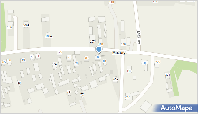 Mazury, Mazury, 82, mapa Mazury