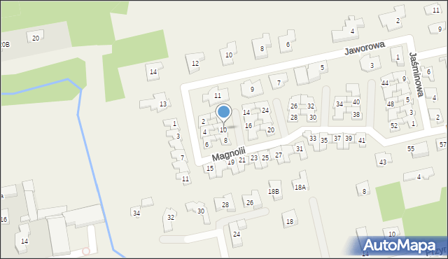 Michałów-Grabina, Magnolii, 10, mapa Michałów-Grabina