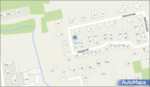 Michałów-Grabina, Magnolii, 4, mapa Michałów-Grabina