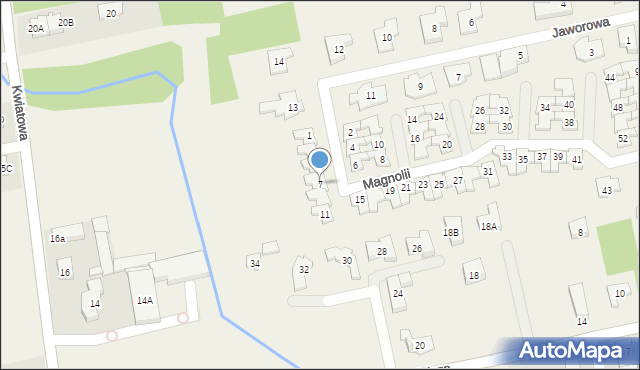 Michałów-Grabina, Magnolii, 7, mapa Michałów-Grabina