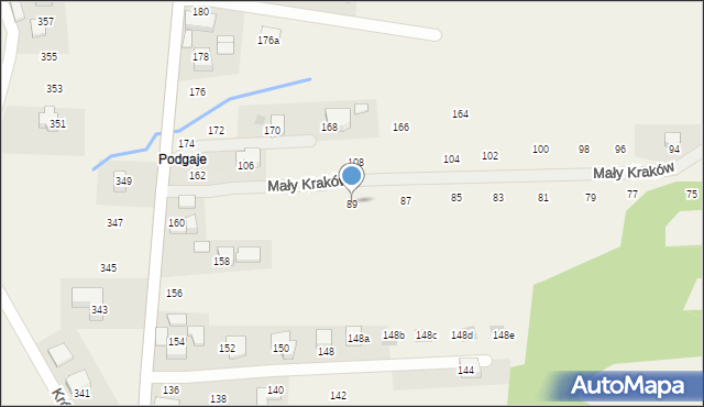 Michałowice, Mały Kraków, 89, mapa Michałowice