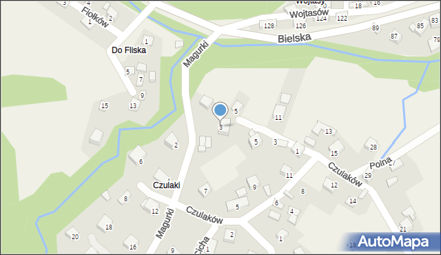 Międzybrodzie Bialskie, Magurki, 3, mapa Międzybrodzie Bialskie
