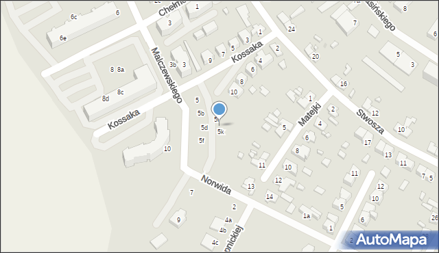 Międzyrzecz, Malczewskiego Jacka, 5j, mapa Międzyrzecz