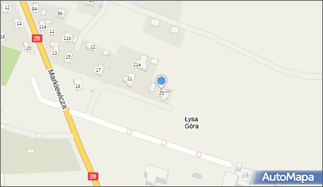 Miejsce Piastowe, Markiewicza Bronisława, bł. ks., 23, mapa Miejsce Piastowe