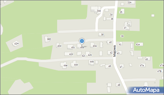 Mielec, Majowa, 40b, mapa Mielca