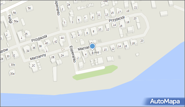 Mielno, Marzanny, 6, mapa Mielno
