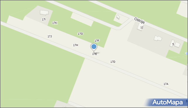 Mieszkowo, Malinowa, 17E, mapa Mieszkowo