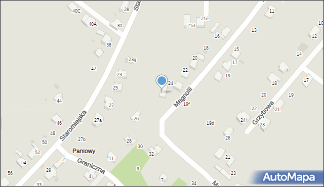 Mikołów, Magnolii, 26, mapa Mikołów