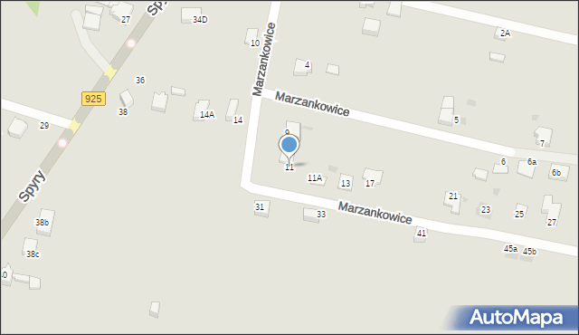 Mikołów, Marzankowice, 11, mapa Mikołów