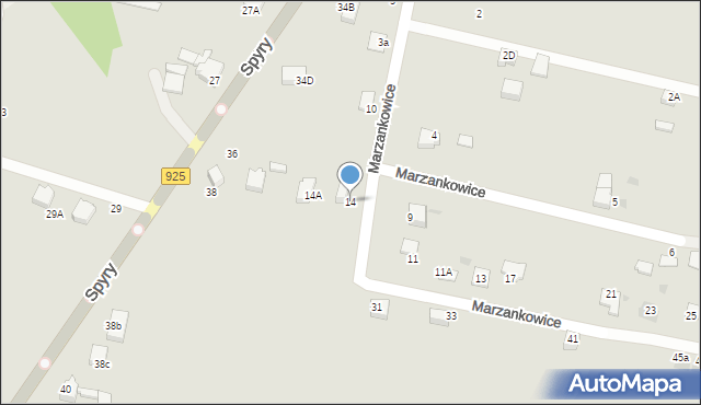 Mikołów, Marzankowice, 14, mapa Mikołów
