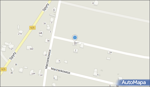 Mikołów, Marzankowice, 2D, mapa Mikołów