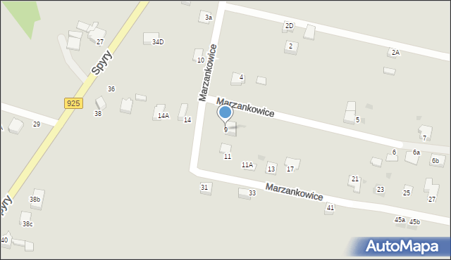 Mikołów, Marzankowice, 9, mapa Mikołów