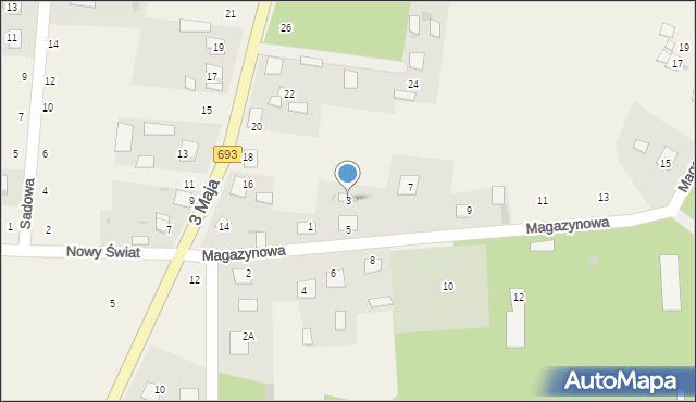 Milejczyce, Magazynowa, 3, mapa Milejczyce