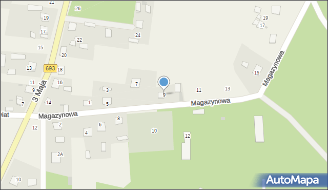 Milejczyce, Magazynowa, 9, mapa Milejczyce