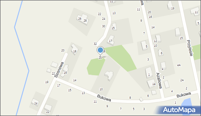 Miłoszyce, Magnoliowa, 21, mapa Miłoszyce