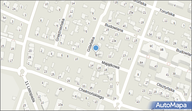 Mińsk Mazowiecki, Majątkowa, 9, mapa Mińsk Mazowiecki