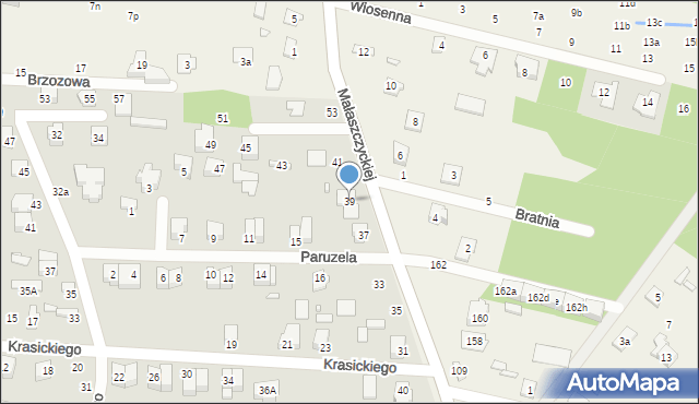 Mińsk Mazowiecki, Małaszczyckiej Zuzanny, 39, mapa Mińsk Mazowiecki