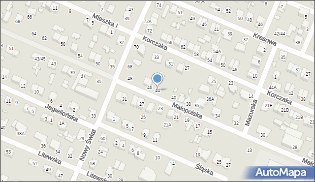 Mińsk Mazowiecki, Małopolska, 44, mapa Mińsk Mazowiecki