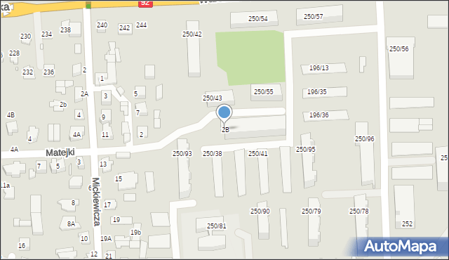Mińsk Mazowiecki, Matejki Jana, 2B, mapa Mińsk Mazowiecki