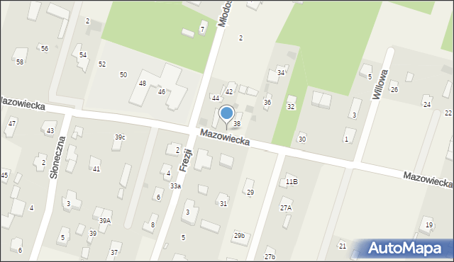 Młochów, Mazowiecka, 40, mapa Młochów