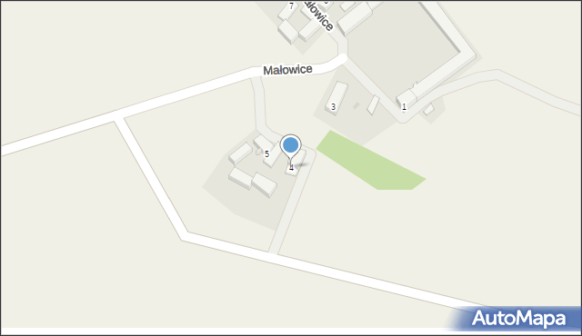 Mokra, Małowice, 4, mapa Mokra