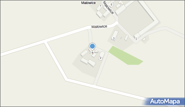 Mokra, Małowice, 5, mapa Mokra