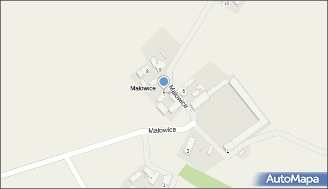 Mokra, Małowice, 7, mapa Mokra