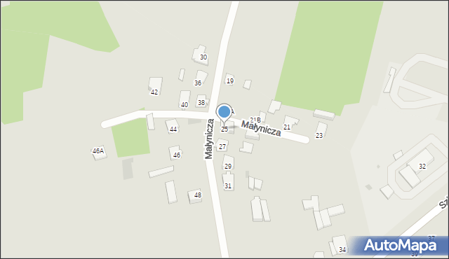 Mońki, Małynicza Mieczysława, ks., 25, mapa Mońki